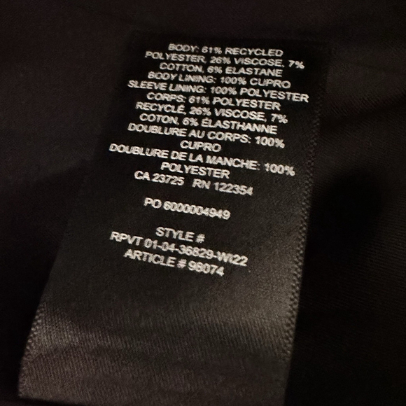 Aritzia Babaton Kleos Blazer Lined Single Breasted Notch Lapel SM Black Vented - Picture 12 of 12